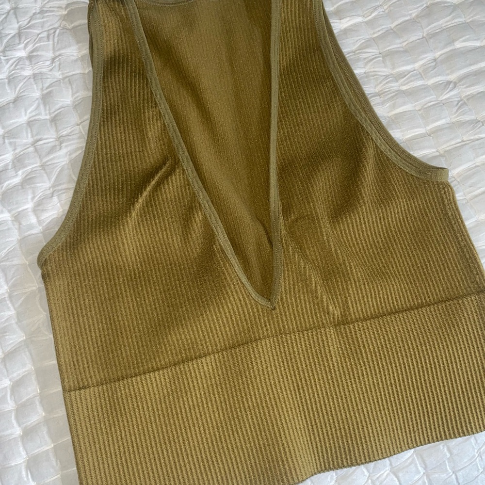 Windsor army green seamless top